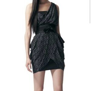 Alexander McQueen Collection for Target EUC Chic Black and Gray Geometric Dress